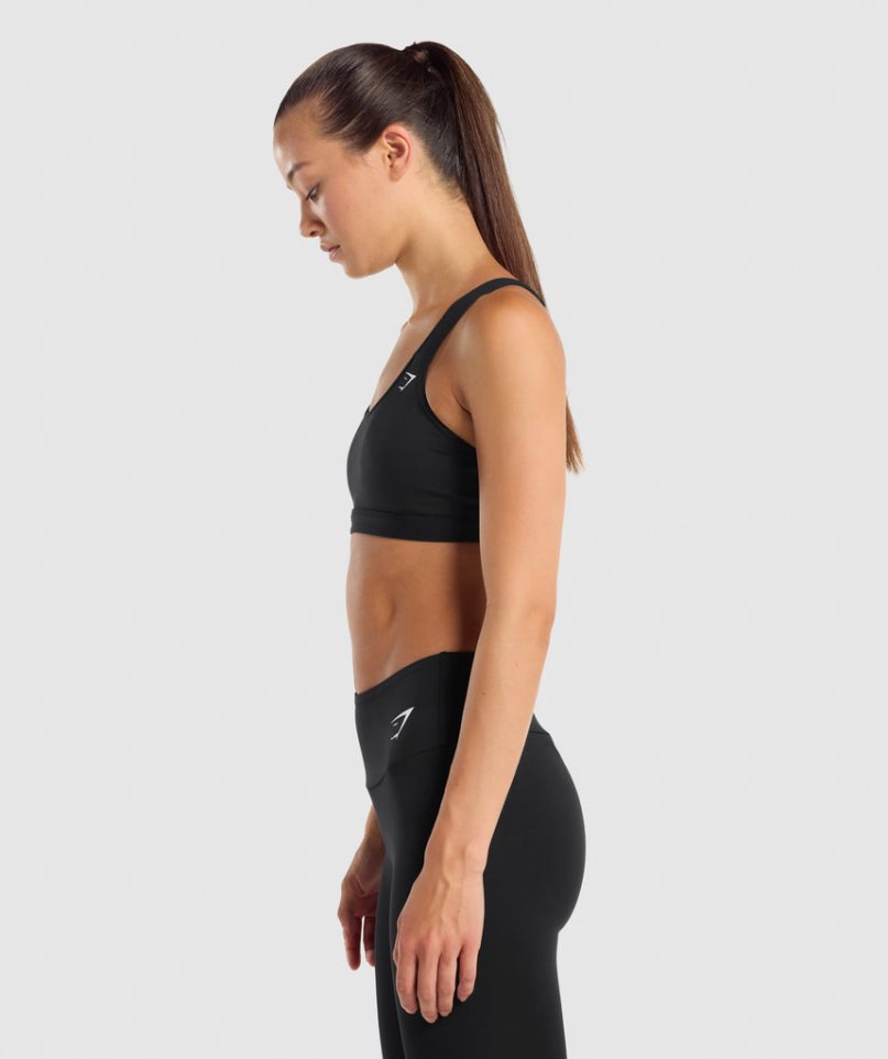 Women's Gymshark Scoop Neck Sports Bra Black | CA 8N3706